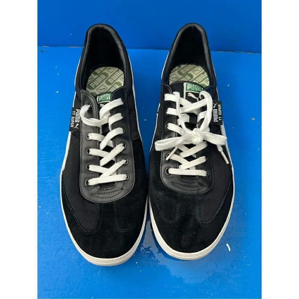 Puma TT Super Suede Lifestyle Sneakers Black / Silver 341553-12 Men's 14